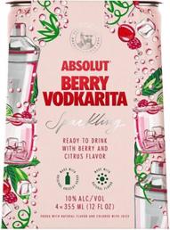 Absolut Cocktail Berry Vodkarita (4 pack cans) (4 pack cans)